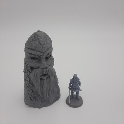 Miniature scenery - Odin statue - Viking - DnD - Fate of the Norns - Warhammer - Grey/Unpainted