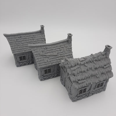 Décors miniature - Chaumière (3 choix de toiture) - DnD - Fate of the Norns - Warhammer - Non peint
