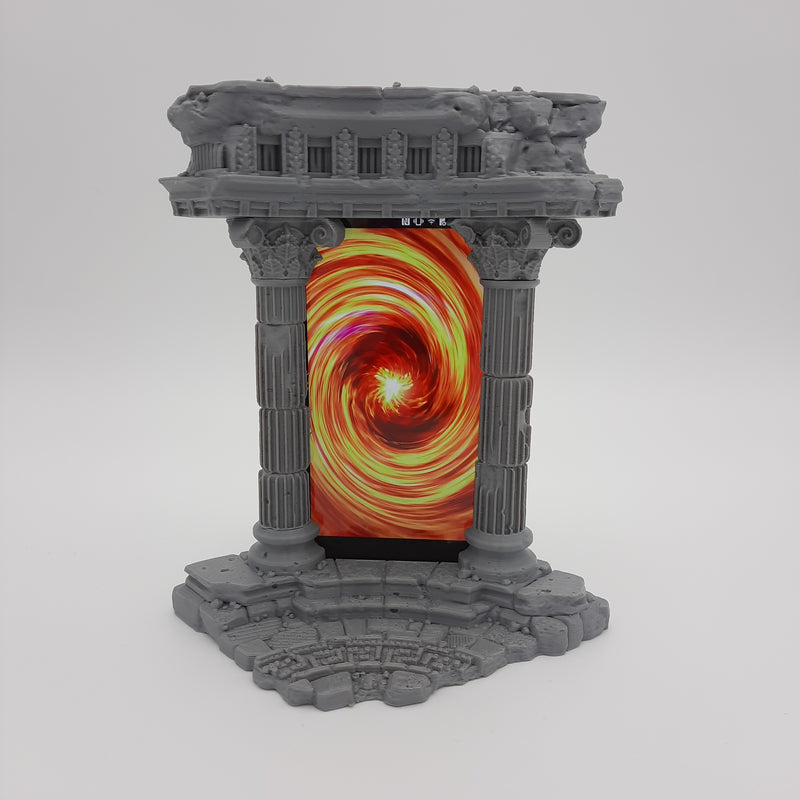 Décors miniature - Portail - Tholos en ruine - DnD - Warhammer - Gris/Non peint