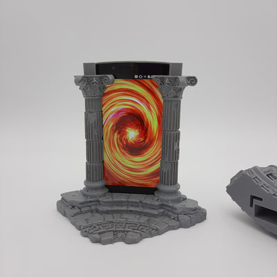 Décors miniature - Portail - Tholos en ruine - DnD - Warhammer - Gris/Non peint