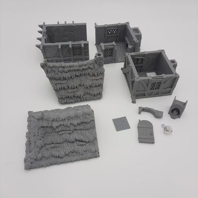 Small House (3 roof options) - Grey/Unpainted