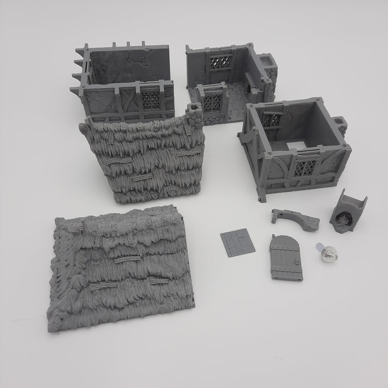 Small House (3 roof options) - Grey/Unpainted