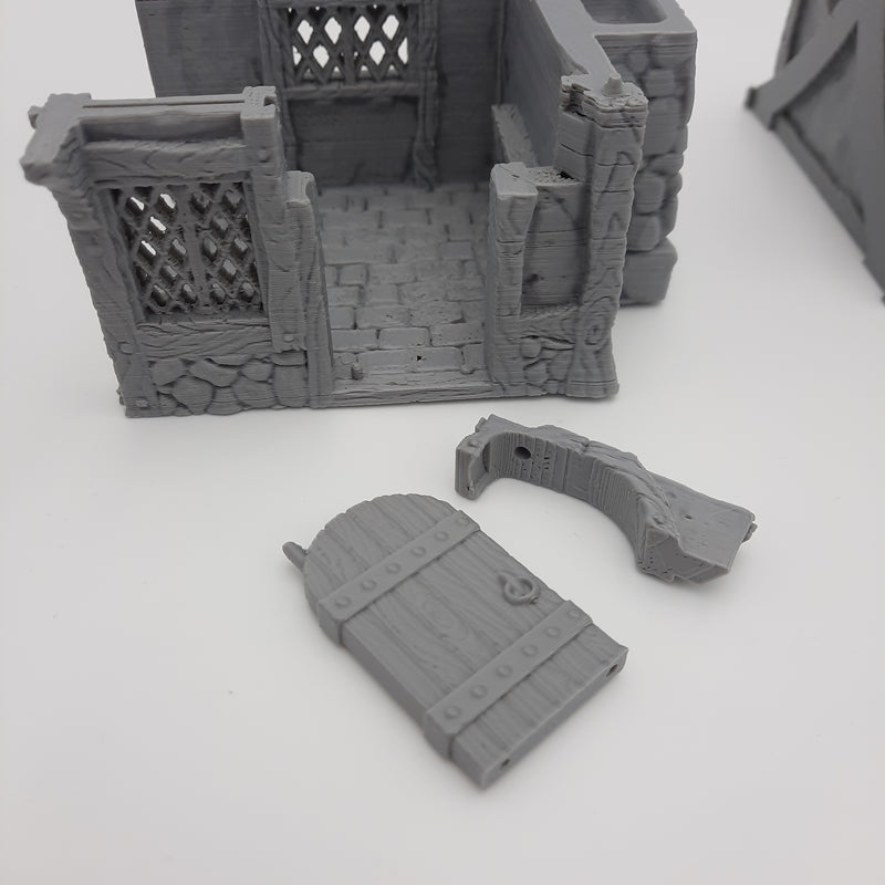 Small House (3 roof options) - Grey/Unpainted