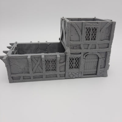 Small House (3 roof options) - Grey/Unpainted