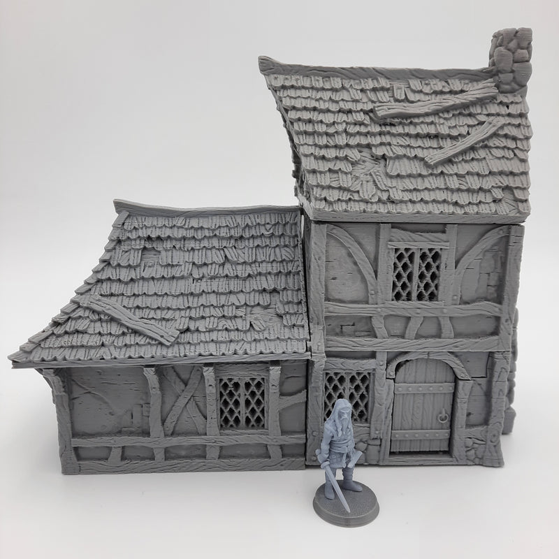 Small House (3 roof options) - Grey/Unpainted