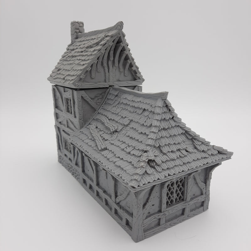 Small House (3 roof options) - Grey/Unpainted