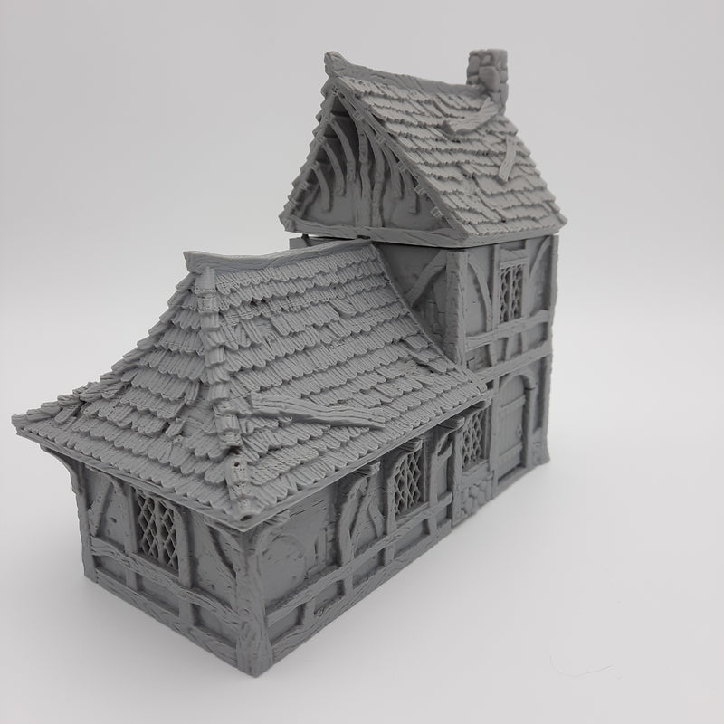 Small House (3 roof options) - Grey/Unpainted