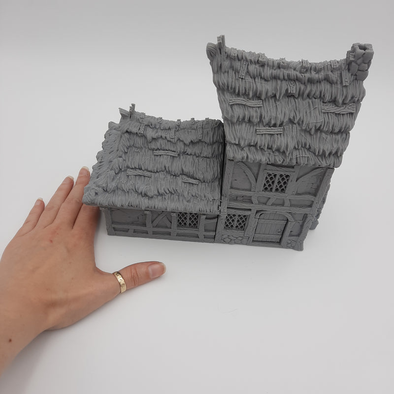 Small House (3 roof options) - Grey/Unpainted