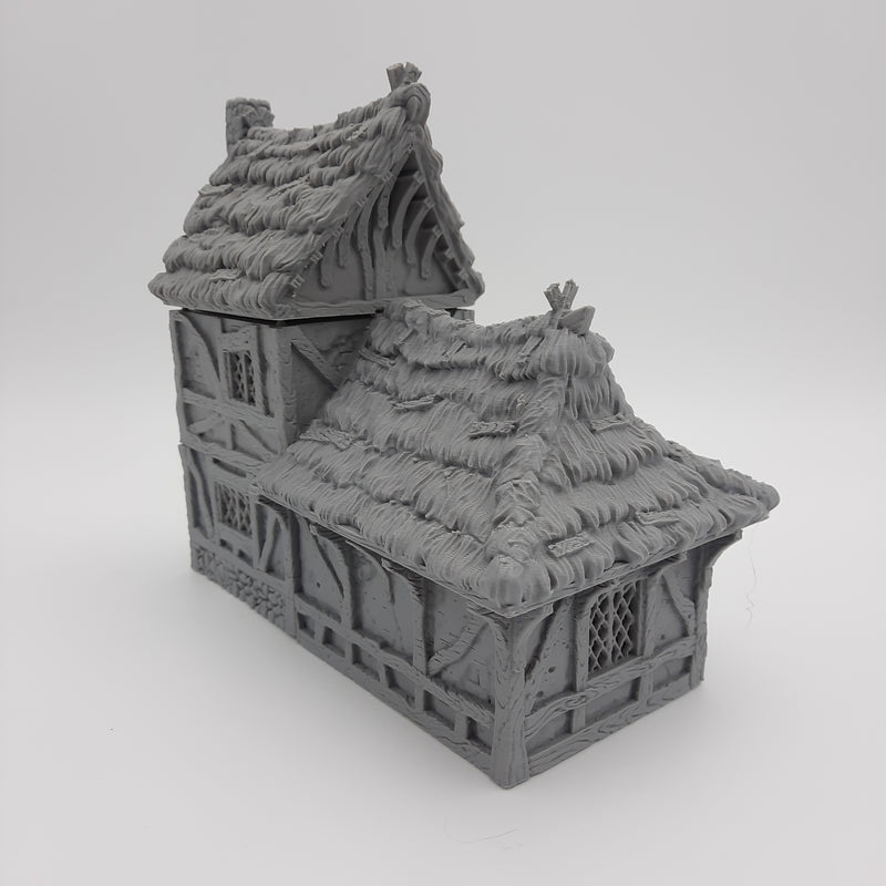 Small House (3 roof options) - Grey/Unpainted