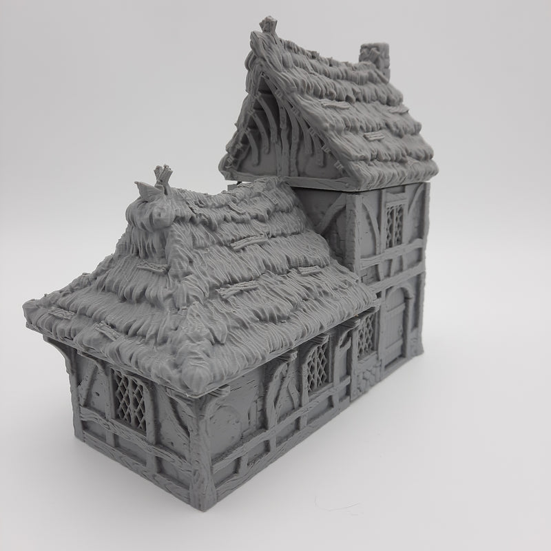 Small House (3 roof options) - Grey/Unpainted