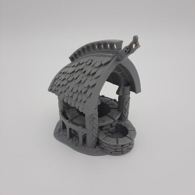 Miniature Scenery - Well - Viking - Dnd - Fate of the Norns - Warhammer - Grey/Unpainted