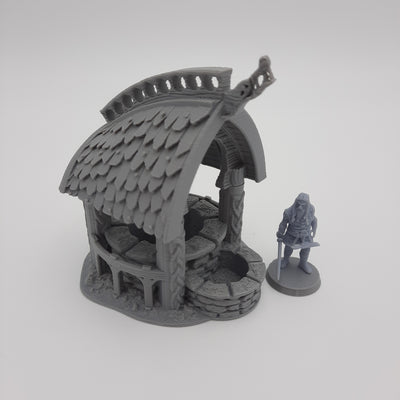 Miniature Scenery - Well - Viking - Dnd - Fate of the Norns - Warhammer - Grey/Unpainted