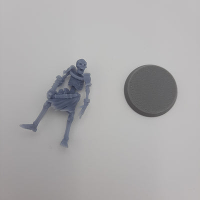 Figurine miniature - Squelette (3 modèles) - DnD - Gris/Non peint