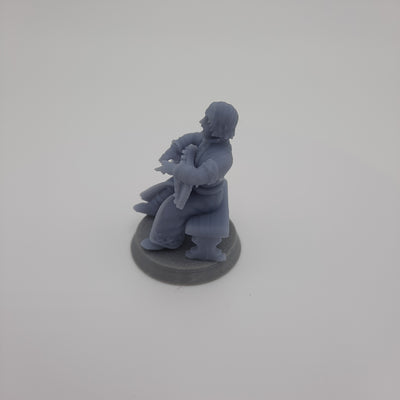 Miniature Viking Figurine - Villagers -  Dwellers - (choice of 7 different) - DnD - Fate of the Norns - Grey/Unpainted