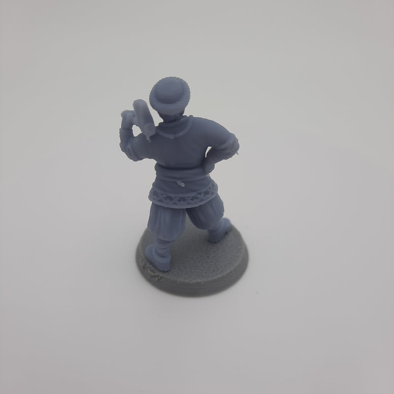 Miniature Viking Figurine - Villagers -  Dwellers - (choice of 7 different) - DnD - Fate of the Norns - Grey/Unpainted