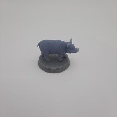 Figurine miniature - Animaux de la ferme (6 animaux différents) - DnD - Fate of the Norns - Gris/Non peint