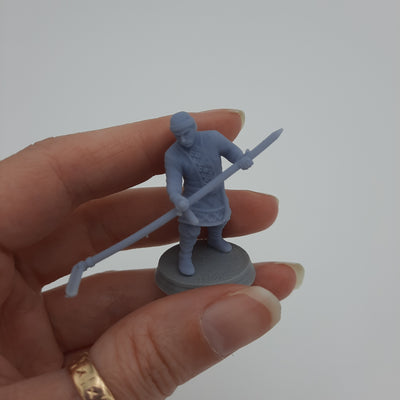 Miniature Viking Figurine - Villagers -  Dwellers - (choice of 7 different) - DnD - Fate of the Norns - Grey/Unpainted