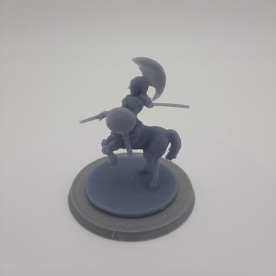 Figurine miniature - Centaure Lancier - DnD - Gris/Non peint