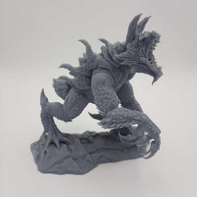 Figurine miniature - Tarasque – DnD - Gris/Non peint