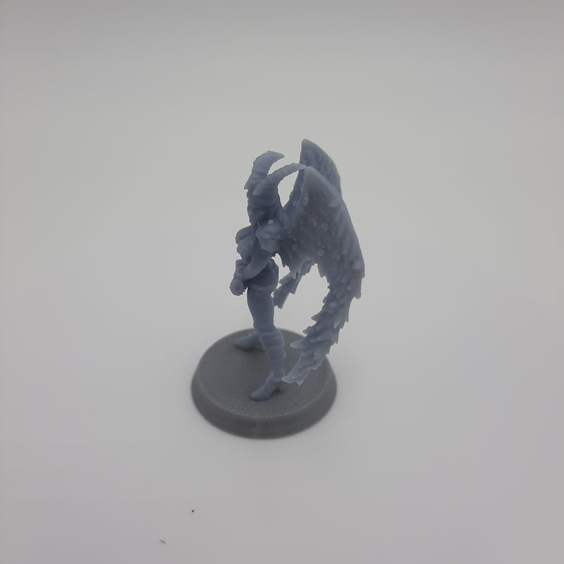 Figurine miniature - Érinye (choix de 2 modèles) - DnD - Gris/Non peint