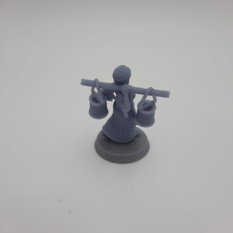 Miniature Viking Figurine - Villagers -  Dwellers - (choice of 7 different) - DnD - Fate of the Norns - Grey/Unpainted