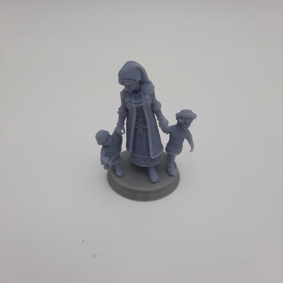 Miniature Viking Figurine - Villagers -  Dwellers - (choice of 7 different) - DnD - Fate of the Norns - Grey/Unpainted