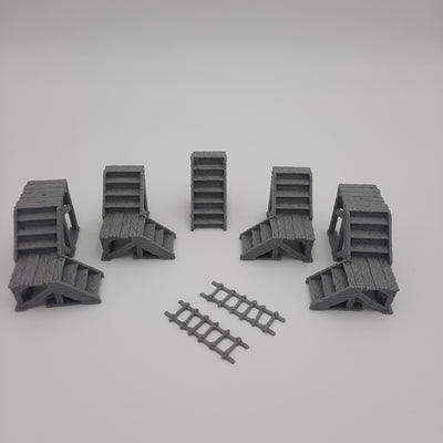 Stairs and ladders - Grey/Unpainted