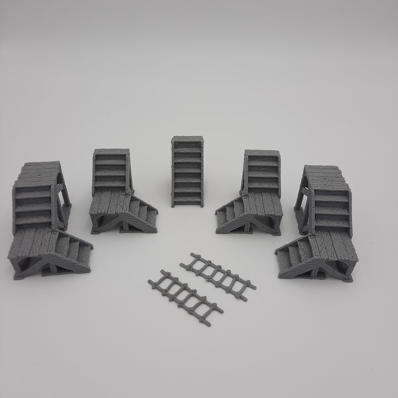 Stairs and ladders - Grey/Unpainted