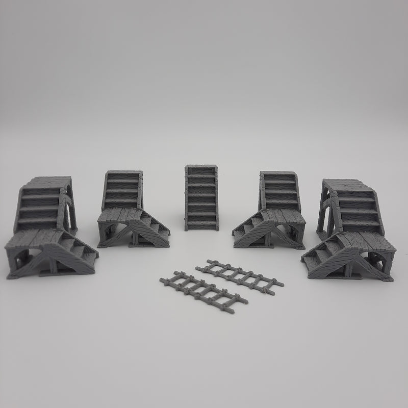 Stairs and ladders - Grey/Unpainted