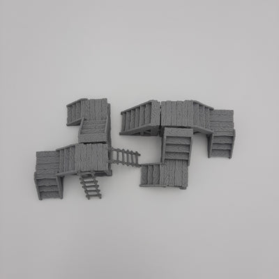 Stairs and ladders - Grey/Unpainted