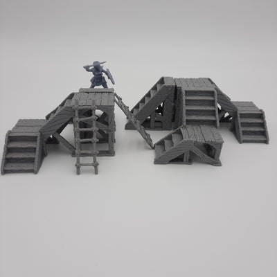 Stairs and ladders - Grey/Unpainted