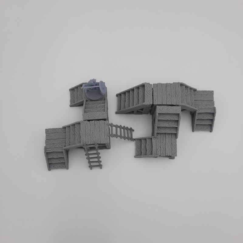 Stairs and ladders - Grey/Unpainted