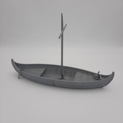 Décors miniature - Knarr - Bateau Marchand Viking (7 morceaux) - DnD - Fate of the Norns - Gris/Non peint