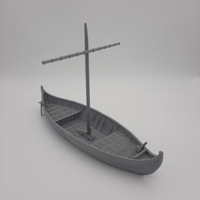 Décors miniature - Knarr - Bateau Marchand Viking (7 morceaux) - DnD - Fate of the Norns - Gris/Non peint