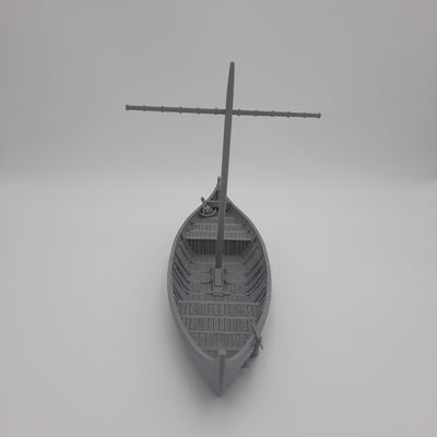 Décors miniature - Knarr - Bateau Marchand Viking (7 morceaux) - DnD - Fate of the Norns - Gris/Non peint