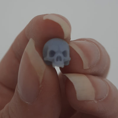 Figurine miniature - Crânes (12 unités, style mélangés) - DnD - Gris/Non peint