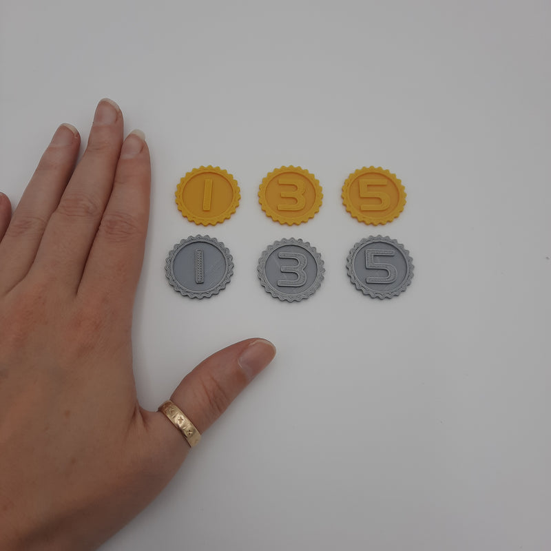 Boardgames accessories - Coin tokens (96 pieces)