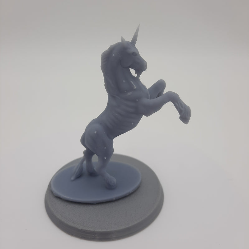 Figurine miniature - Licorne (Unicorn) - DnD - Gris/Non peint