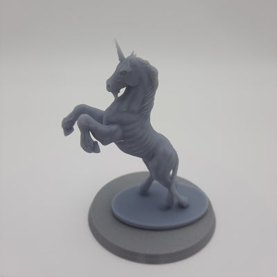 Figurine miniature - Licorne (Unicorn) - DnD - Gris/Non peint