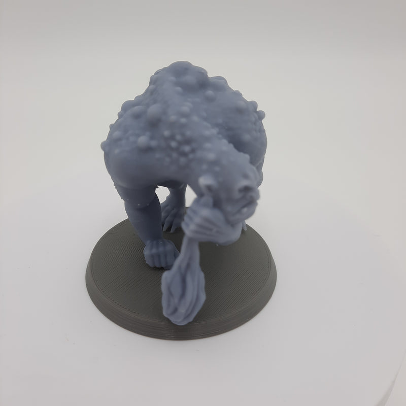 Miniature figurine - Cave Troll - DnD - (Gray/Unpainted)