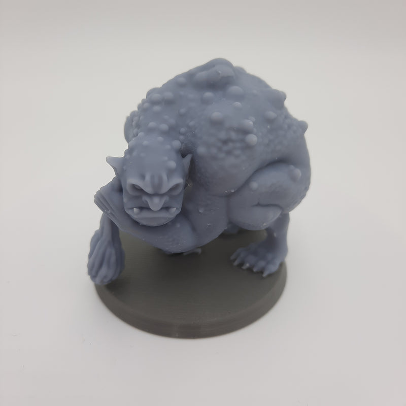 Miniature figurine - Cave Troll - DnD - (Gray/Unpainted)