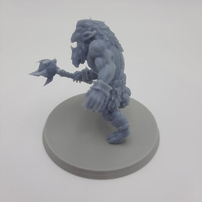 Figurine miniature - Gobelours (Bugbear) - DnD -Gris/Non peint