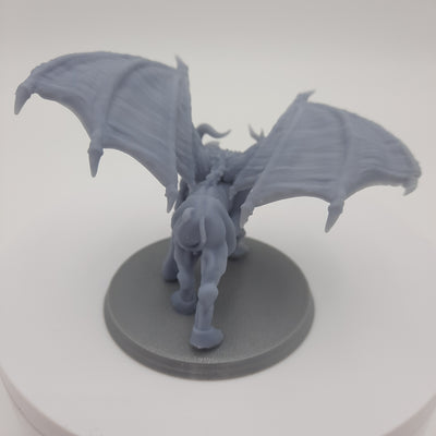 Figurine miniature - Chimère (Chimera) - DnD - Gris/Non-peint