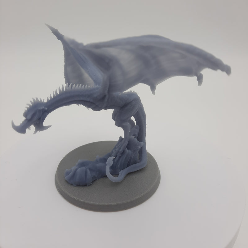 Figurine miniature - Wiverne (Wyvern) - DnD - Gris/Non peint