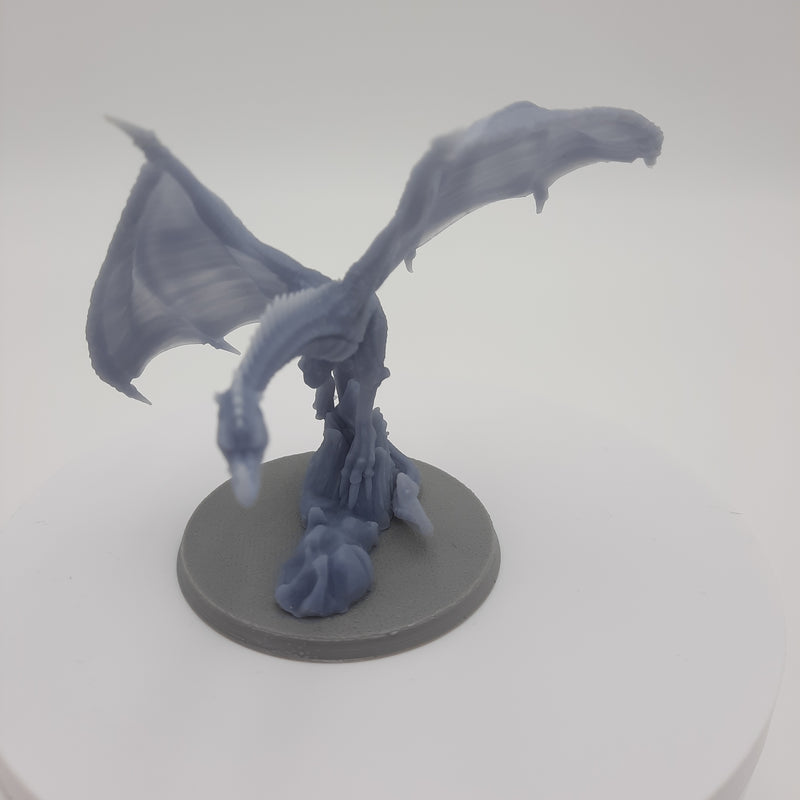 Figurine miniature - Wiverne (Wyvern) - DnD - Gris/Non peint