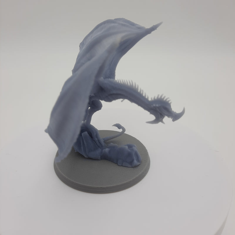 Figurine miniature - Wiverne (Wyvern) - DnD - Gris/Non peint