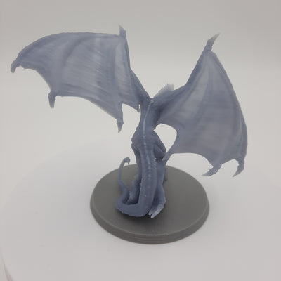 Figurine miniature - Wiverne (Wyvern) - DnD - Gris/Non peint