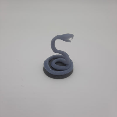 Figurine miniature - Serpent venimeux géant - DnD - Gris/Non peint
