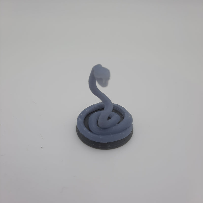 Figurine miniature - Serpent venimeux géant - DnD - Gris/Non peint