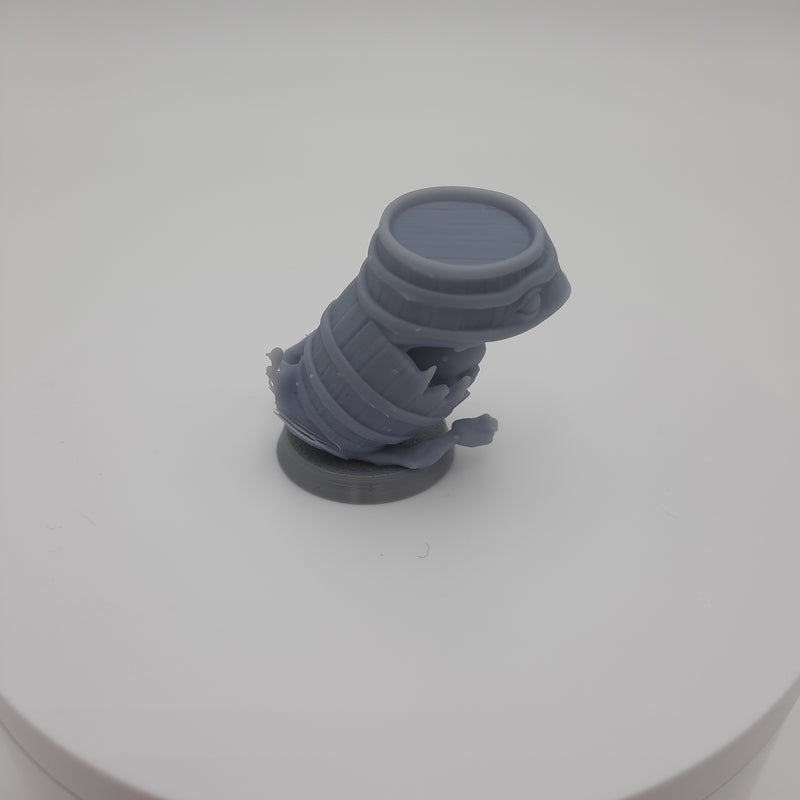 Figurine miniature - Baril mimique (Mimic) - DnD - Gris/Non peint